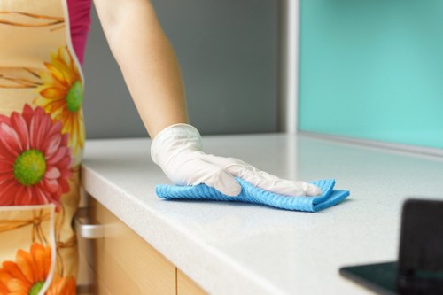 Scheduled cleaning tasks for a Bromley home bathroom and hallway