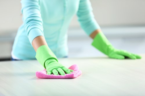 Local carpet cleaner working on stair carpets in Bromley