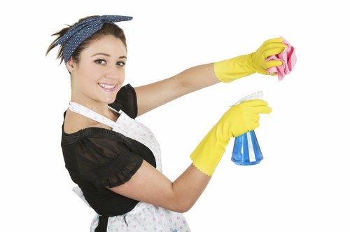 Cleaner working in a Bromley flat with local access and parking considerations