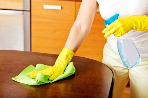 Local short-let cleaner carrying out a same-day changeover in Bromley
